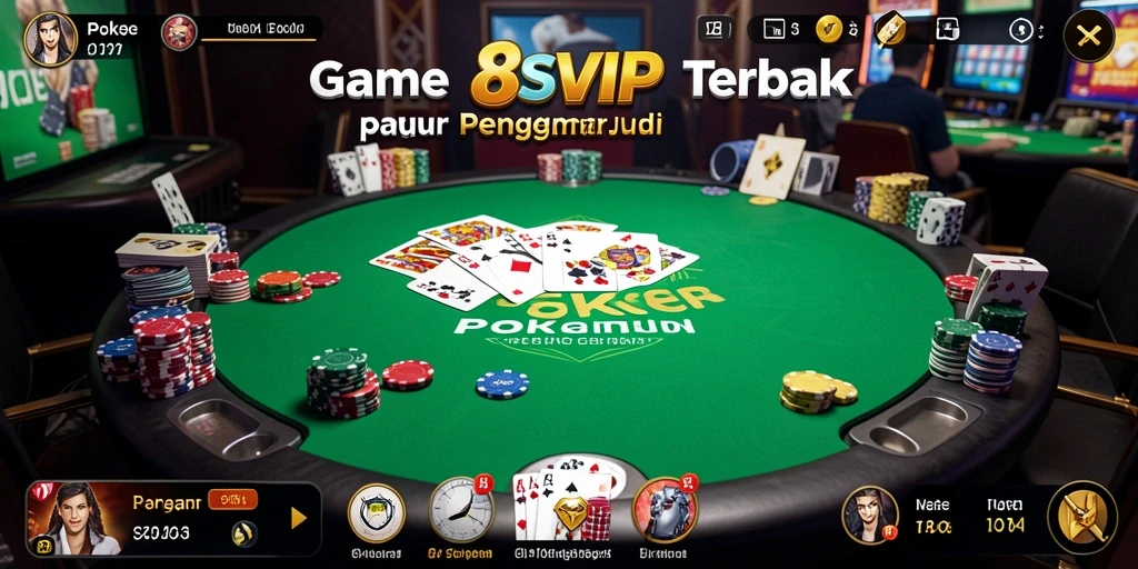 Tampilan menarik dari gameplay Poker di 8SVIP.