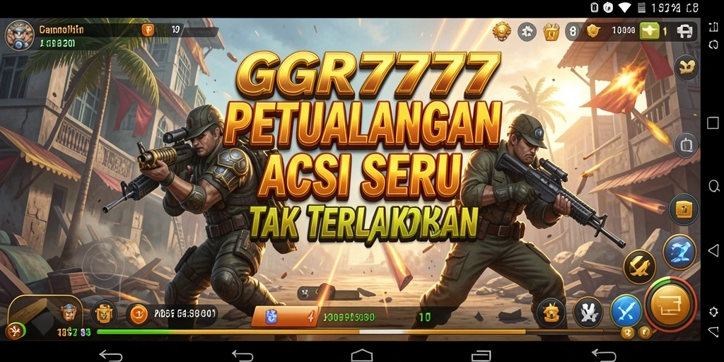 Tampilan seru gameplay GGR7777 saat beraksi di medan tempur.
