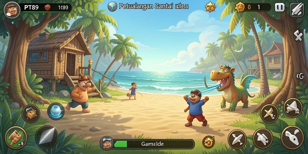 Tampilan gameplay PT89 yang menarik dan santai.