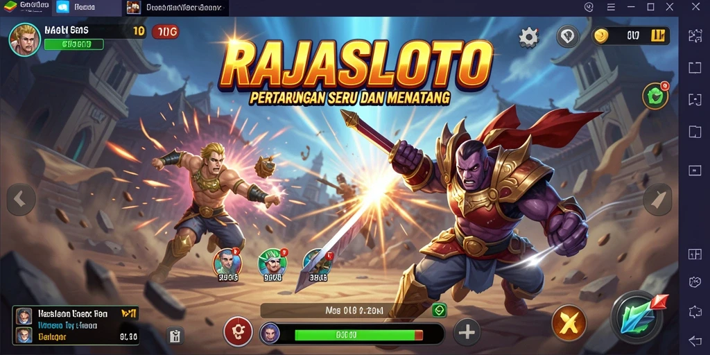 Tampilan gameplay seru dan menegangkan di RAJASLOTO.