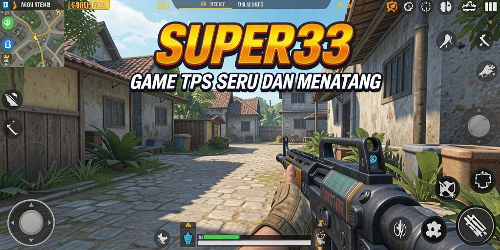 Gameplay SUPER33 dengan grafis yang memukau dan aksi tempur seru.